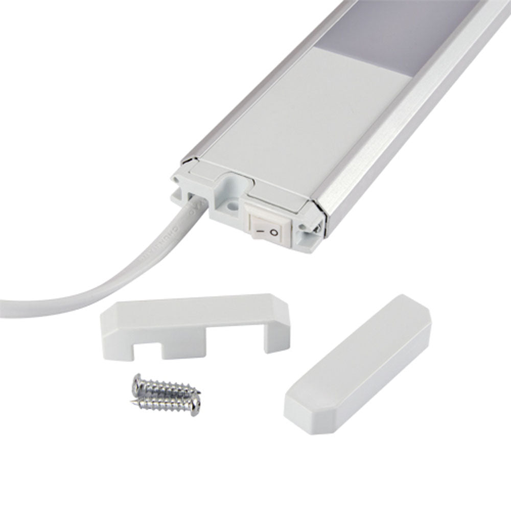 LED kastverlichting wit zilver niet dimbaar ip20 4000k - naturel wit - schroeven en pluggen