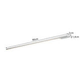LED onderbouwlamp 90cm - zijaanzicht met afmetingen 90 cm lengte, 5 cm breedte en 1,4 cm hoogte, geschikt voor montage onder kasten of planken.