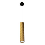 Langwerpige hanglamp 29cm | Ruit structuur | Goud | GU10 fitting | Uit foto