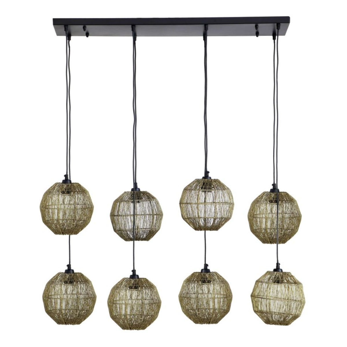 Hanglamp HERMI II 20.0 cm 8-lichts Messing