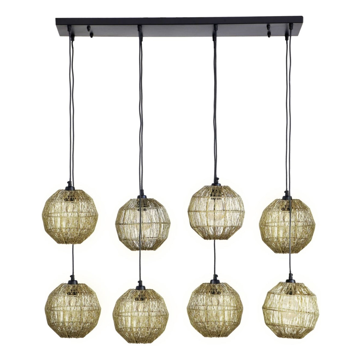 Hanglamp HERMI II 20.0 cm 8-lichts Messing