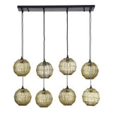 Hanglamp HERMI II 20.0 cm 8-lichts Messing
