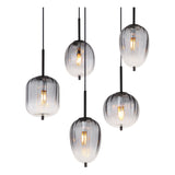 Hanglamp ATTILA 160.0 cm 12-lichts Zwart
