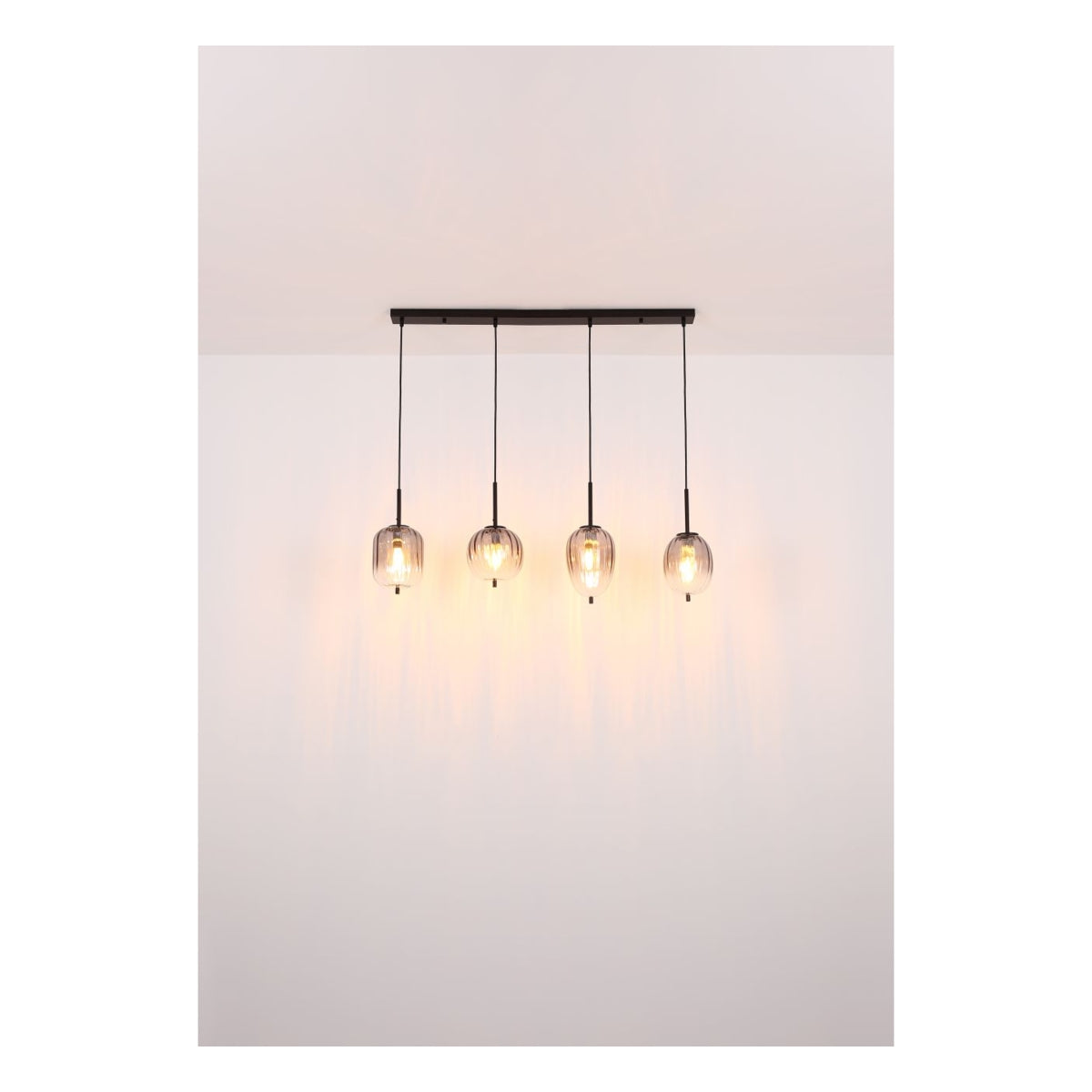 Hanglamp ATTILA 160.0 cm 12-lichts Zwart