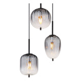 Hanglamp ATTILA nan cm 3-lichts Zwart