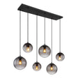 Hanglamp DALLERTA 93.0 cm 6-lichts Zwart
