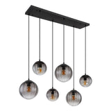 Hanglamp DALLERTA 93.0 cm 6-lichts Zwart