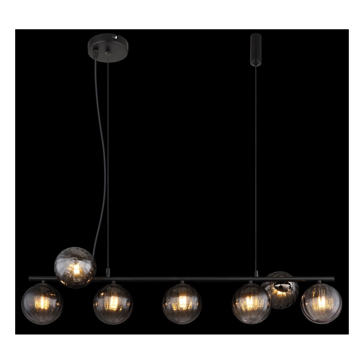 Hanglamp DALLERTA 12.0 cm 7-lichts Zwart