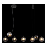 Hanglamp DALLERTA 12.0 cm 7-lichts Zwart