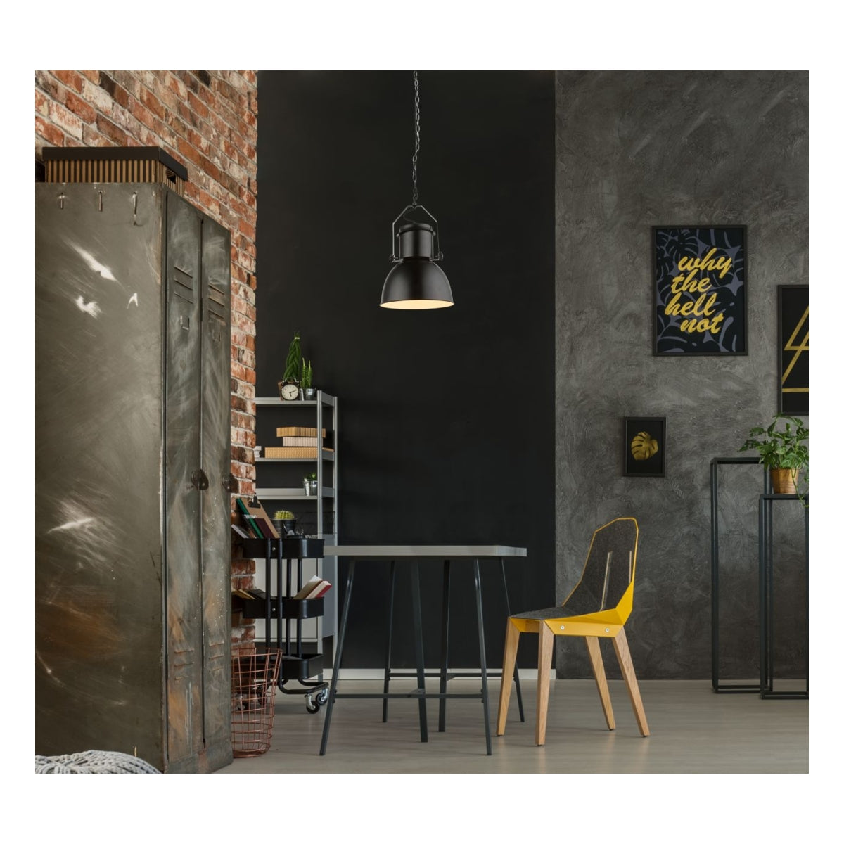 Hanglamp KUTUM 26.5 cm 1-lichts Zwart