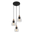 Hanglamp MINA 13.6 cm 3-lichts Zwart