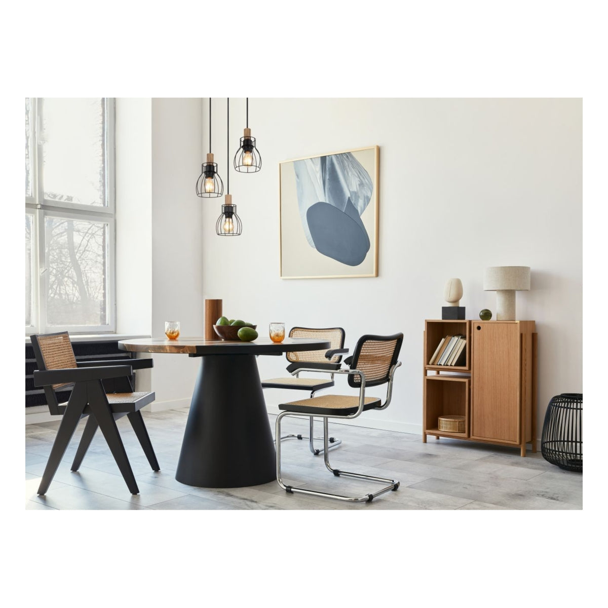 Hanglamp MINA 13.6 cm 3-lichts Zwart