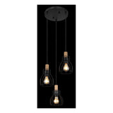 Hanglamp MINA 13.6 cm 3-lichts Zwart