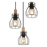 Hanglamp MINA 13.6 cm 3-lichts Zwart