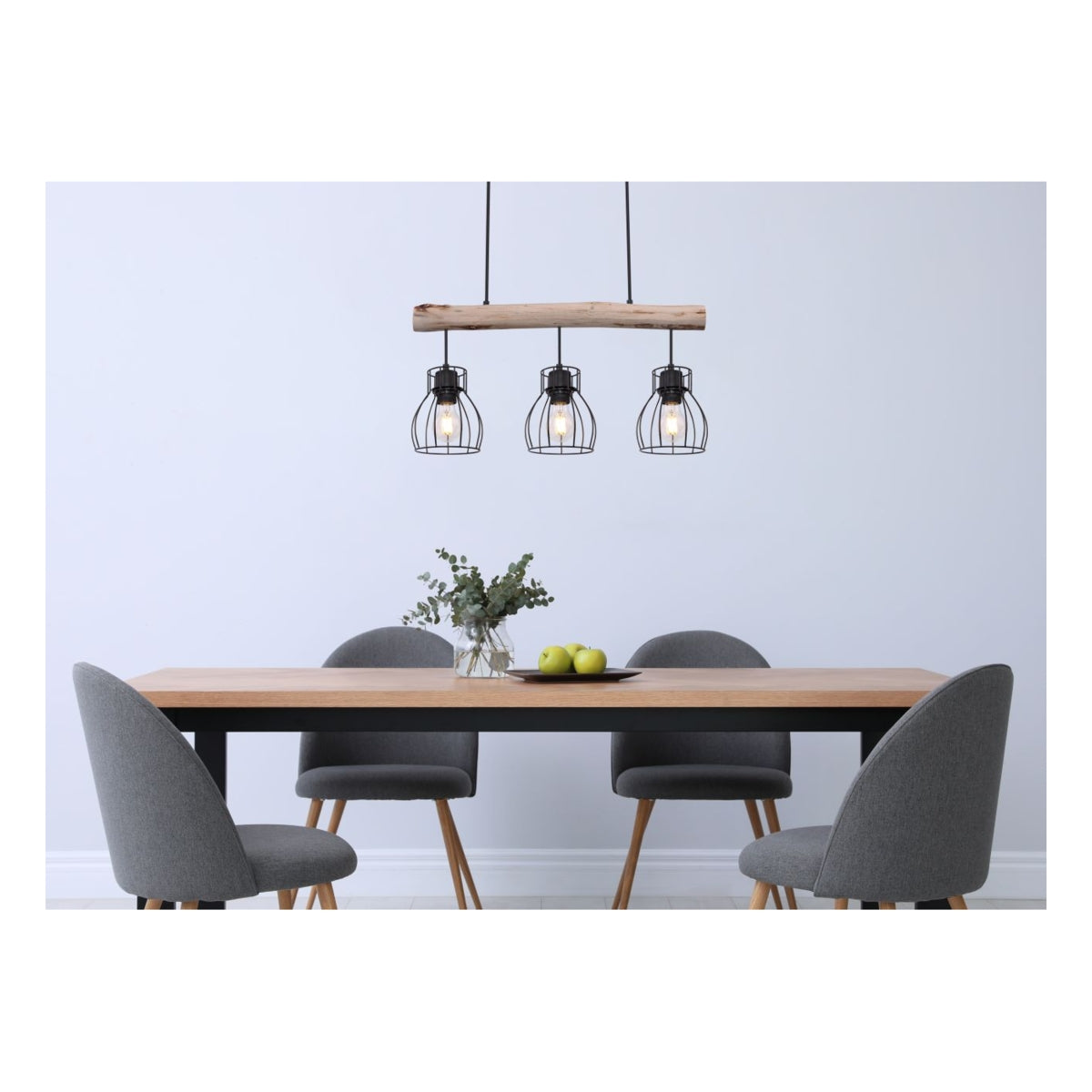Hanglamp MINA 13.6 cm 3-lichts Zwart