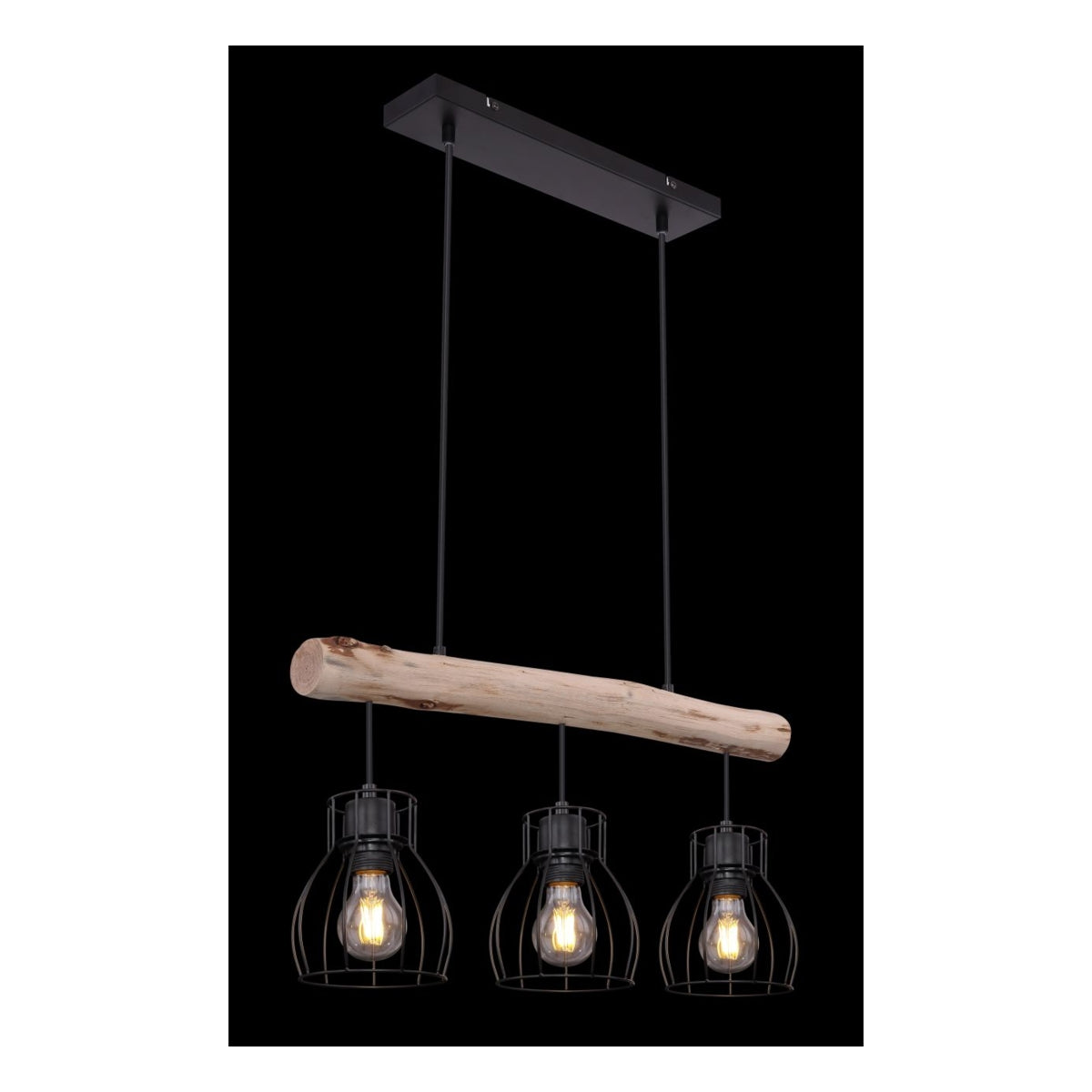 Hanglamp MINA 13.6 cm 3-lichts Zwart