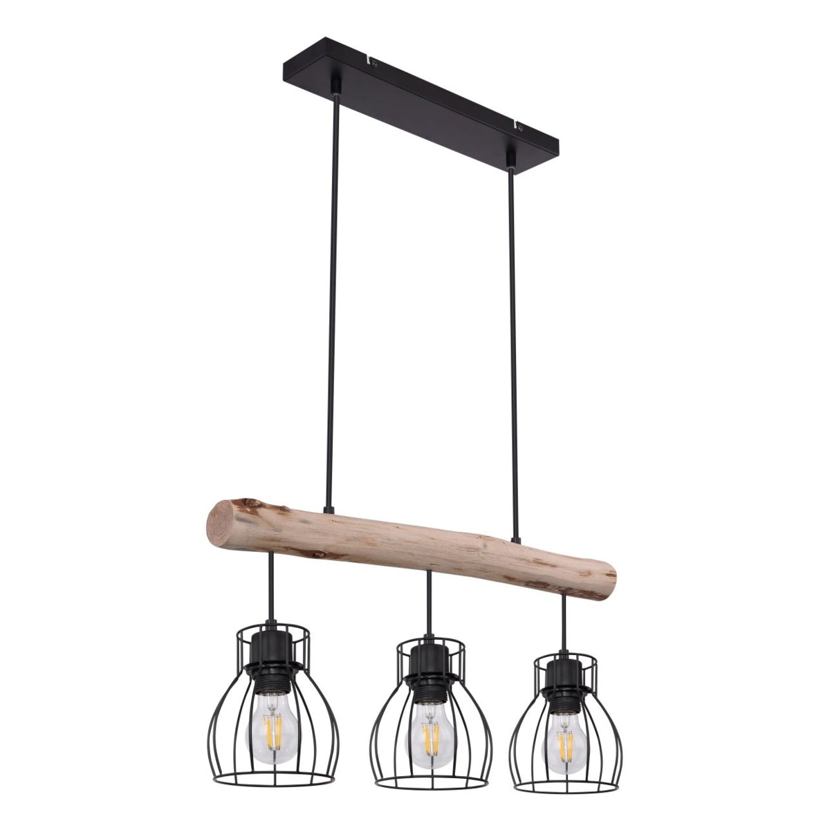 Hanglamp MINA 13.6 cm 3-lichts Zwart
