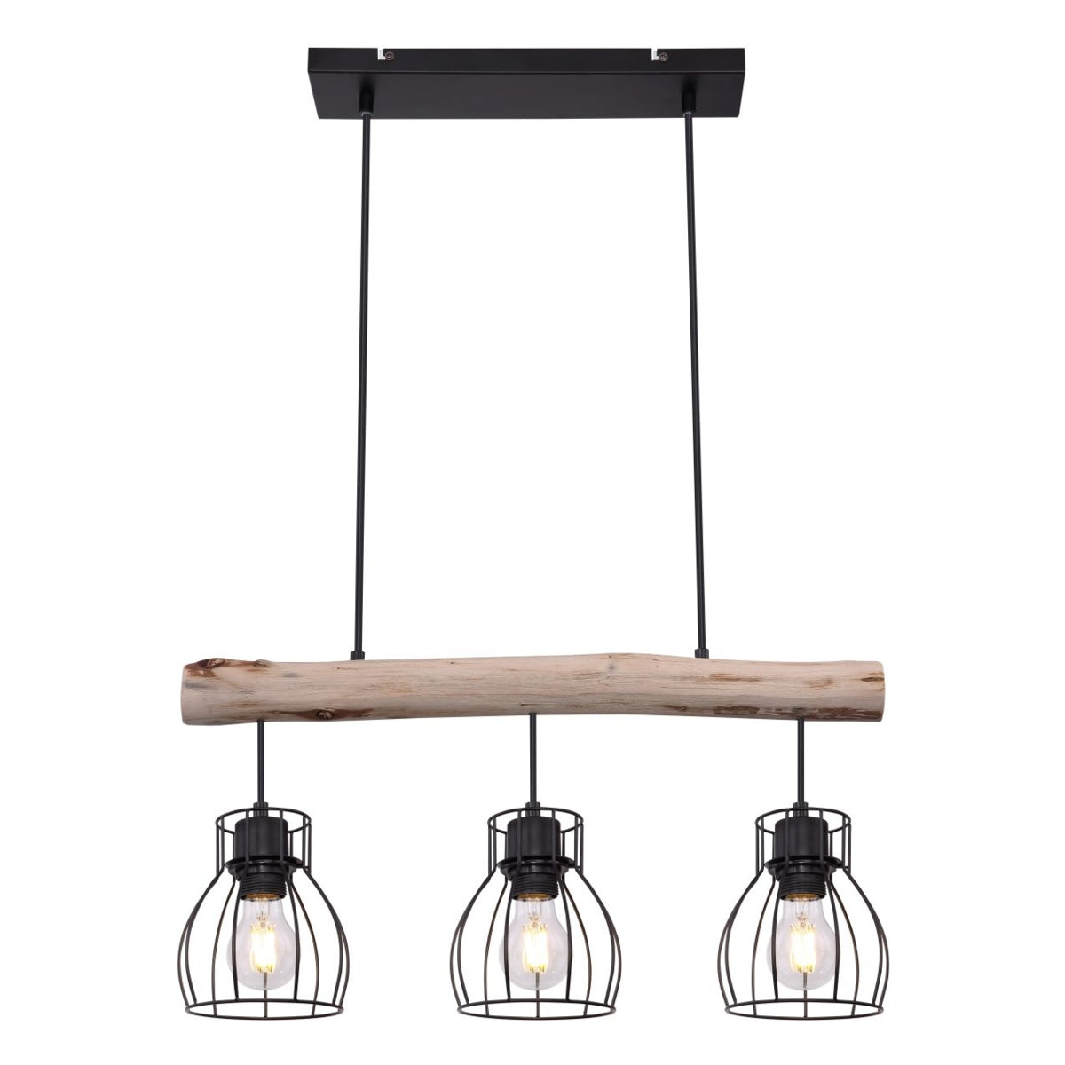 Hanglamp MINA 13.6 cm 3-lichts Zwart