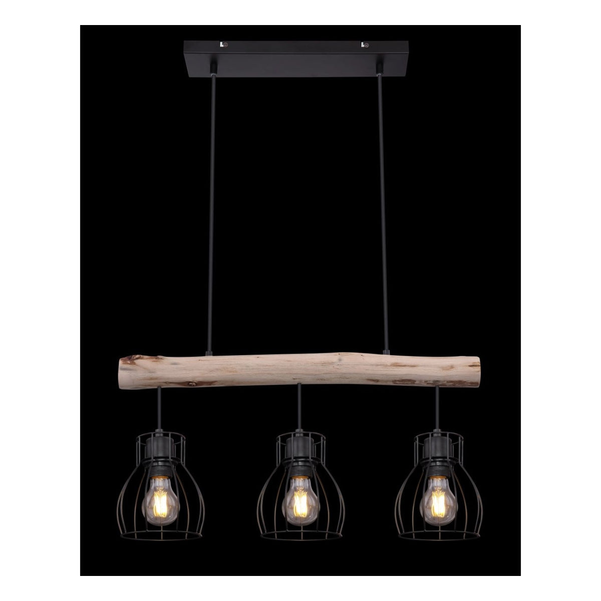 Hanglamp MINA 13.6 cm 3-lichts Zwart