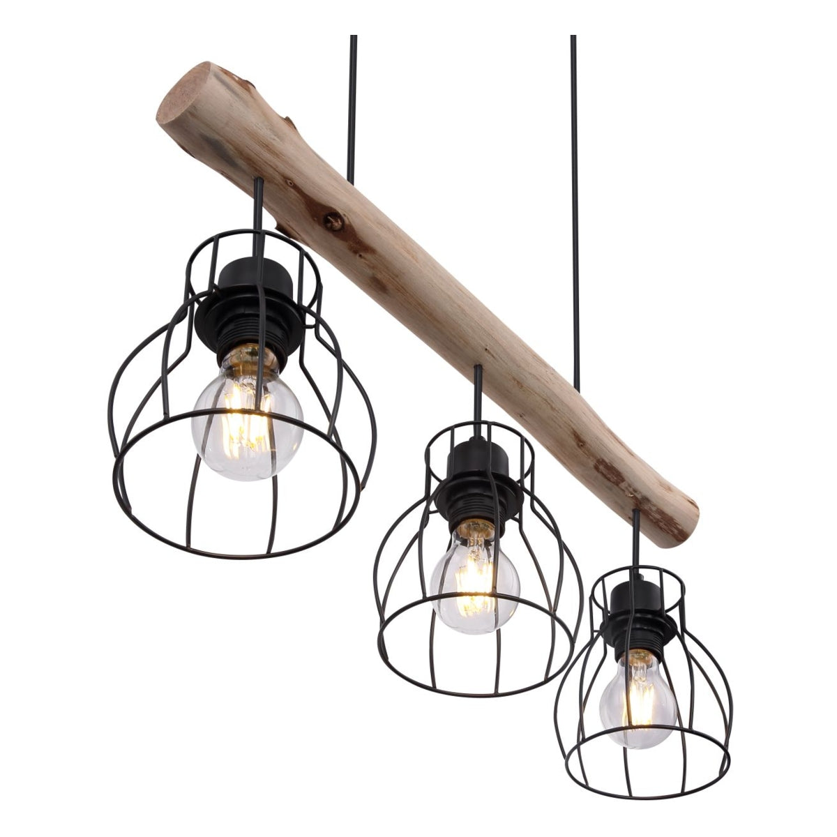 Hanglamp MINA 13.6 cm 3-lichts Zwart