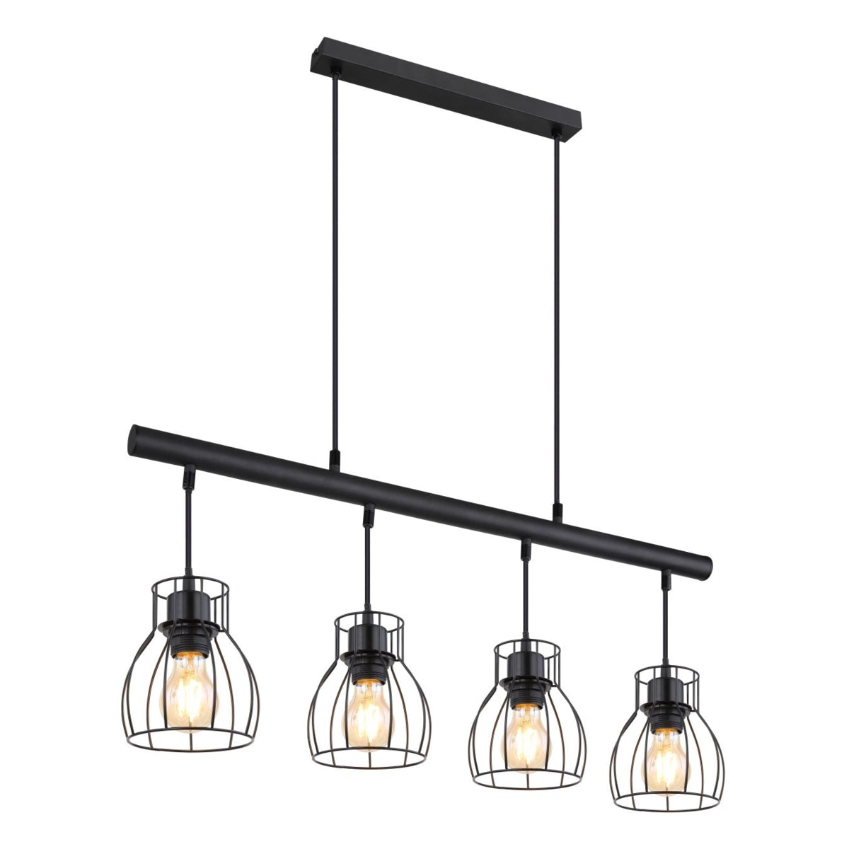 Hanglamp MINA 14.0 cm 4-lichts Zwart