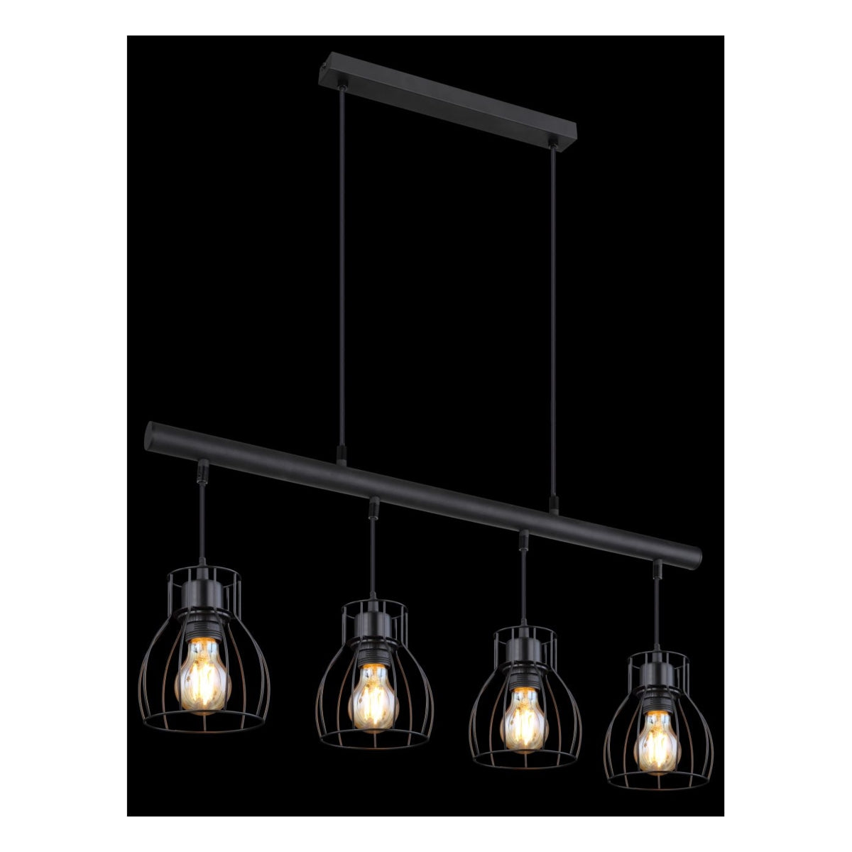 Hanglamp MINA 14.0 cm 4-lichts Zwart