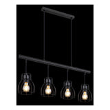 Hanglamp MINA 14.0 cm 4-lichts Zwart