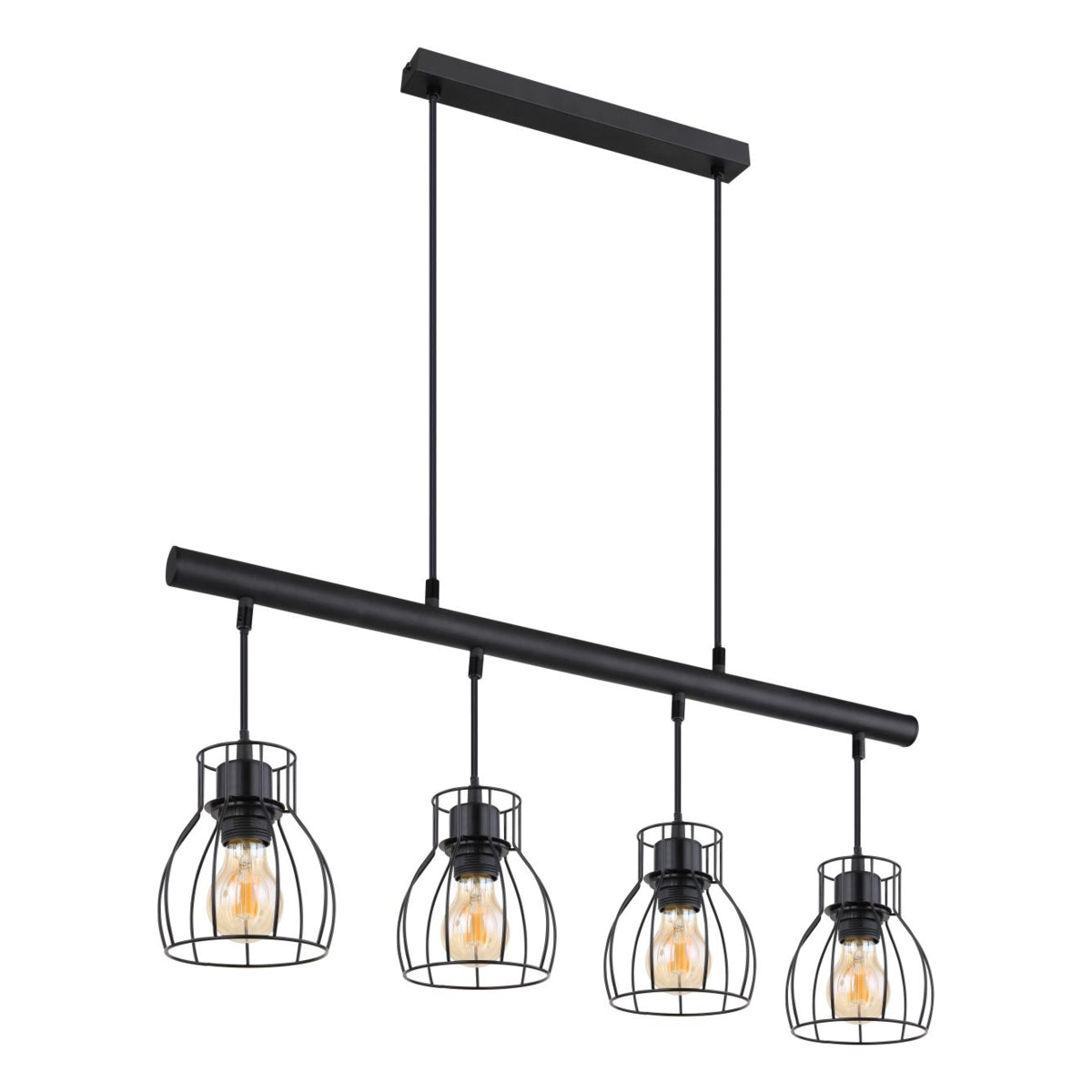 Hanglamp MINA 14.0 cm 4-lichts Zwart