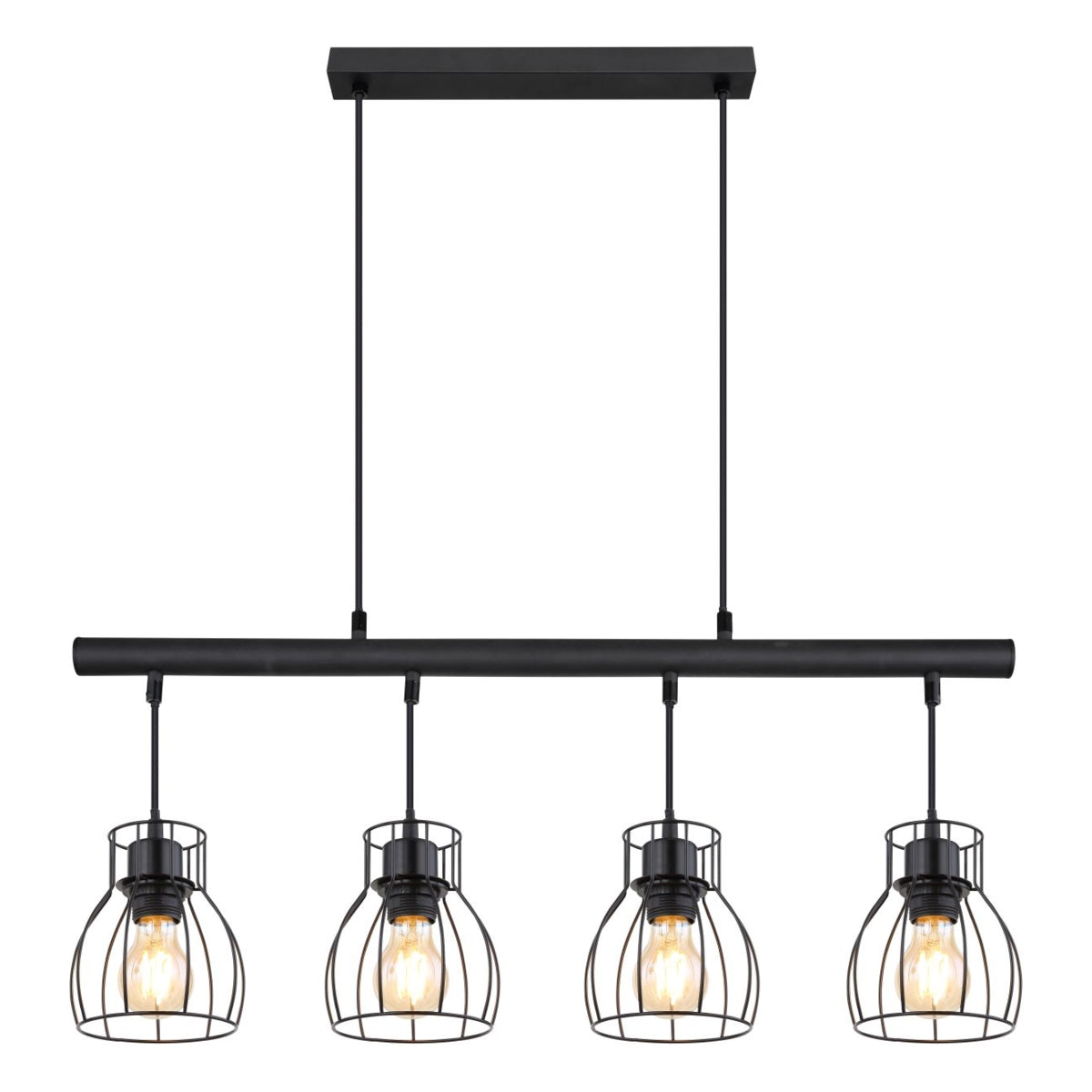 Hanglamp MINA 14.0 cm 4-lichts Zwart
