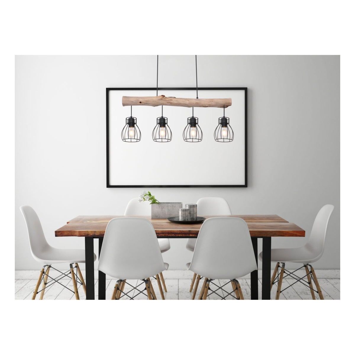 Hanglamp MINA 13.6 cm 4-lichts Zwart