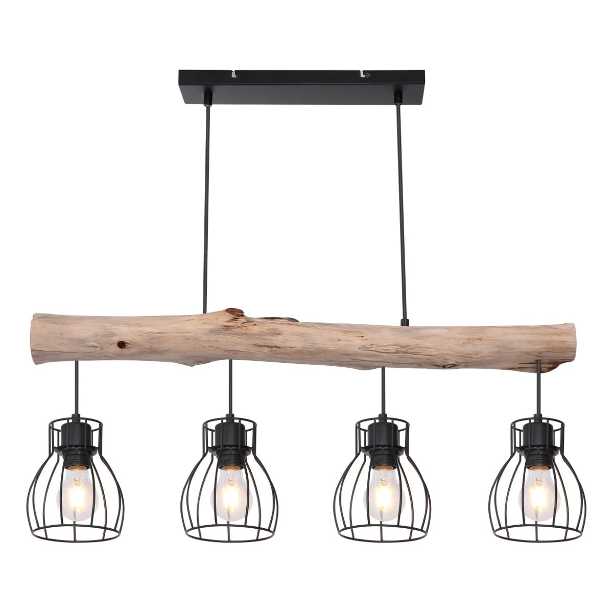 Hanglamp MINA 13.6 cm 4-lichts Zwart