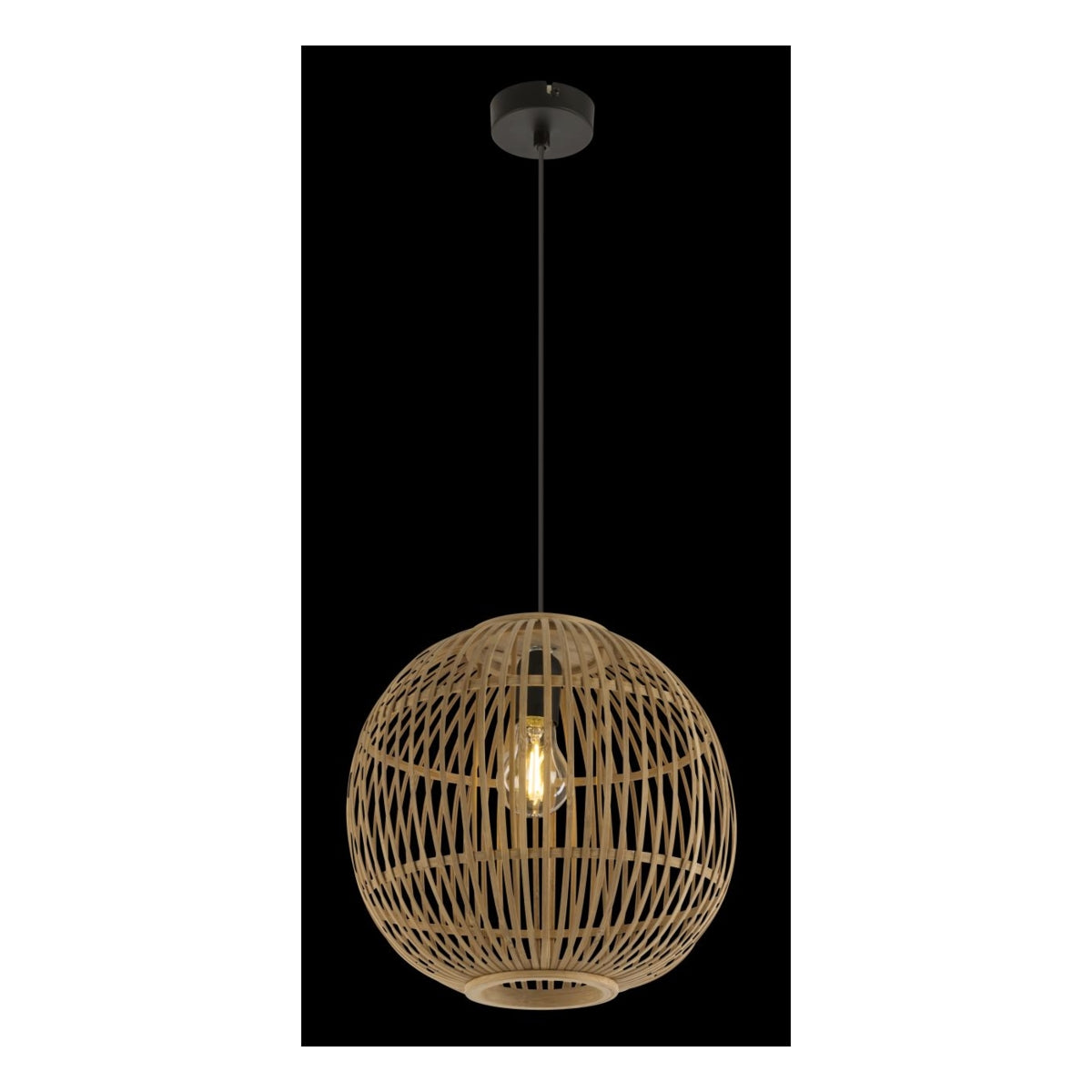 Hanglamp HILDEGARD 30.0 cm 1-lichts Bamboe