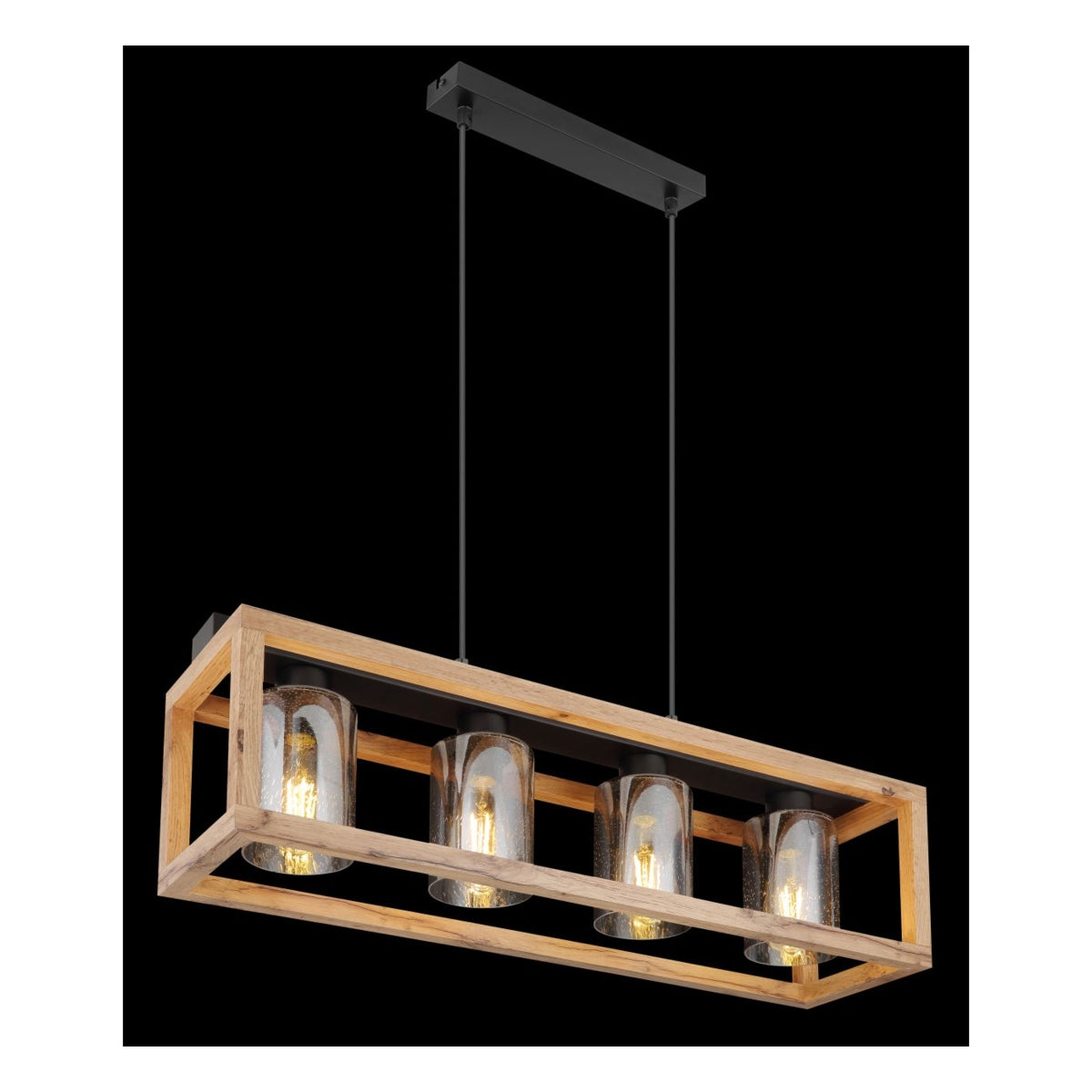 Hanglamp PETTEY 75.0 cm 4-lichts Zwart