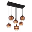 Hanglamp MAXY 86.0 cm 6-lichts Zwart