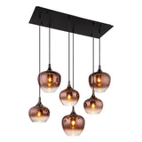 Hanglamp MAXY 86.0 cm 6-lichts Zwart