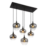 Hanglamp MAXY 86.0 cm 6-lichts Zwart