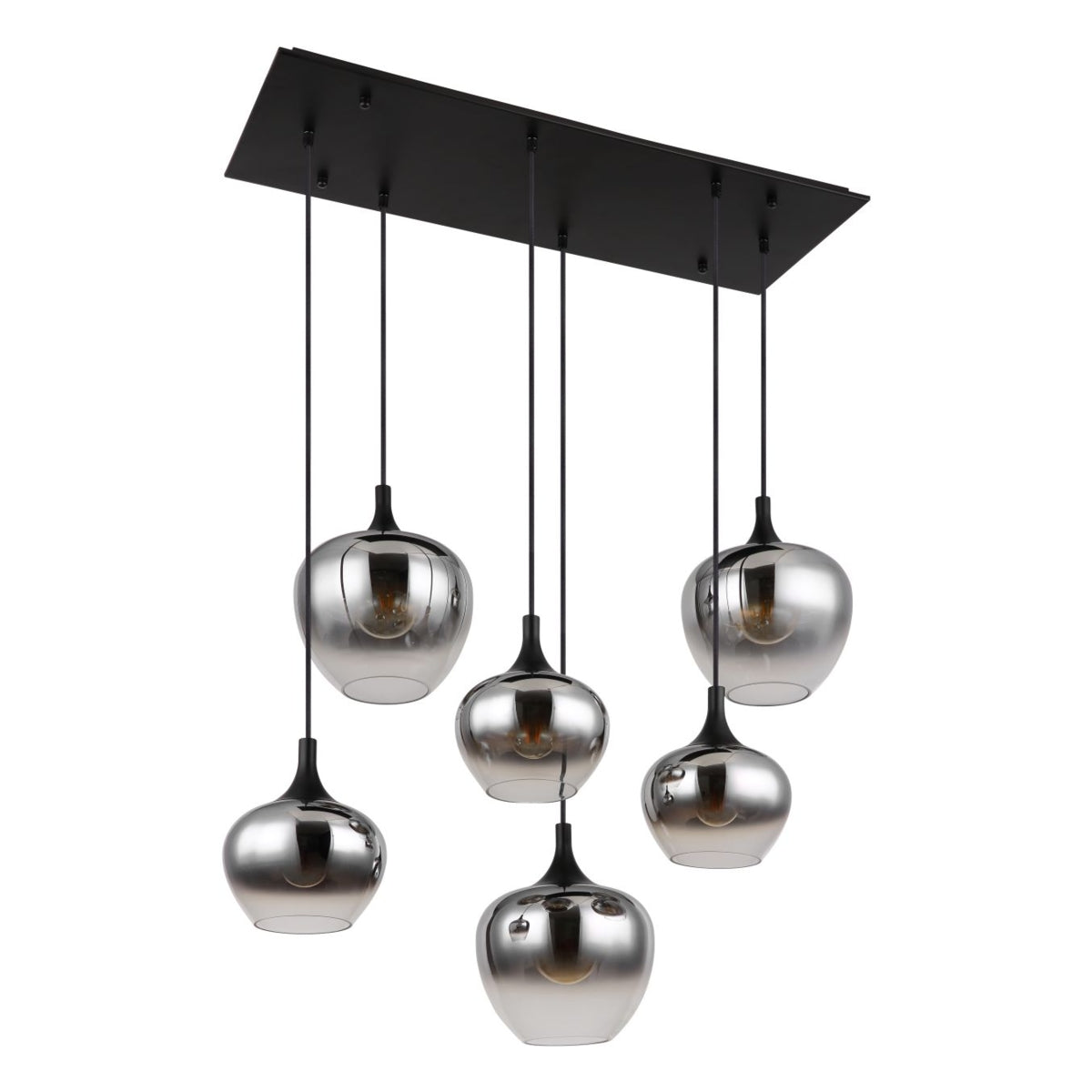 Hanglamp MAXY 86.0 cm 6-lichts Zwart