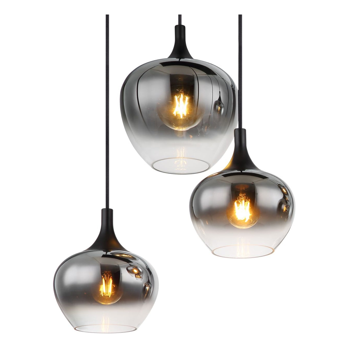 Hanglamp MAXY 86.0 cm 6-lichts Zwart