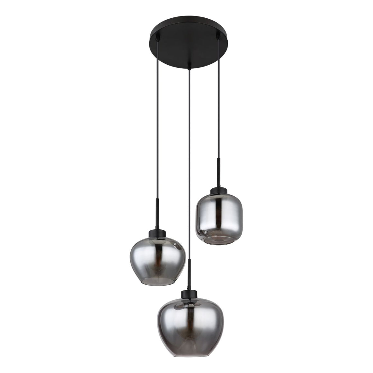 Hanglamp MATT nan cm 3-lichts Zwart
