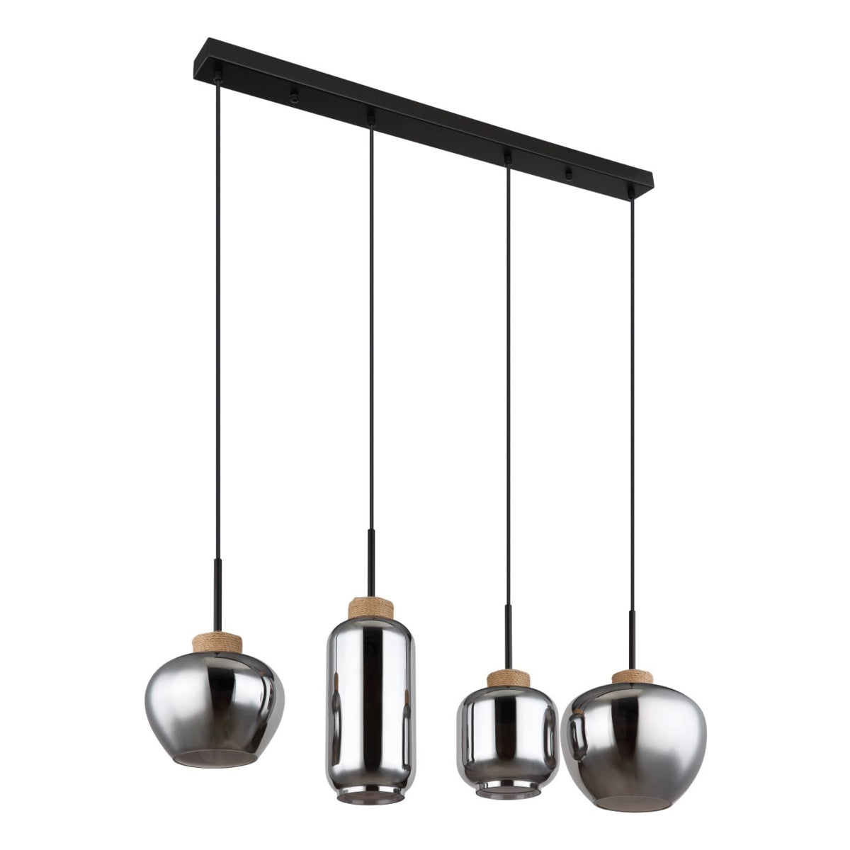 Hanglamp MATT 96.0 cm 4-lichts Zwart
