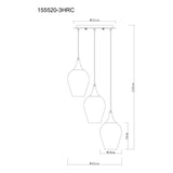 Hanglamp LAVUS nan cm 3-lichts nan