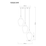 Hanglamp LAVUS nan cm 3-lichts Metaal