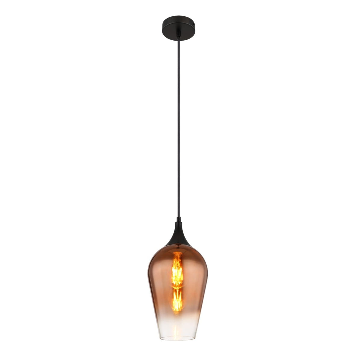 Hanglamp LAVUS 18.0 cm 1-lichts Zwart