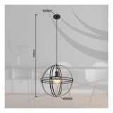 Hanglamp TAMARA 40.0 cm 1-lichts Zwart