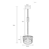 Hanglamp MARCO 40.0 cm 1-lichts Zwart