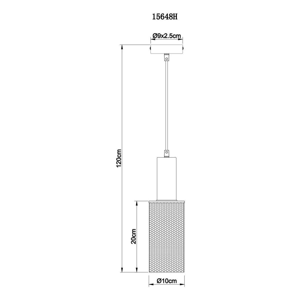 Hanglamp JEDD 10.0 cm 1-lichts Zwart
