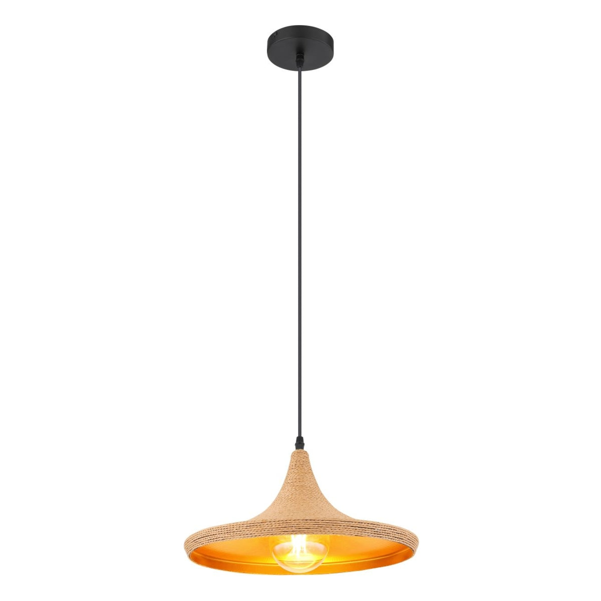 Hanglamp LUDMILLA 36.5 cm 1-lichts Zwart