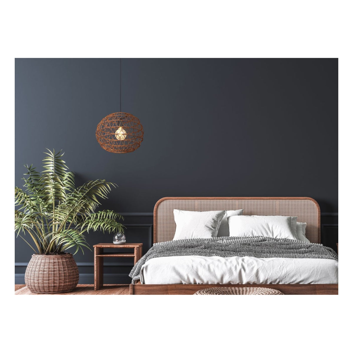 Hanglamp SENNI 39.0 cm 1-lichts Zwart