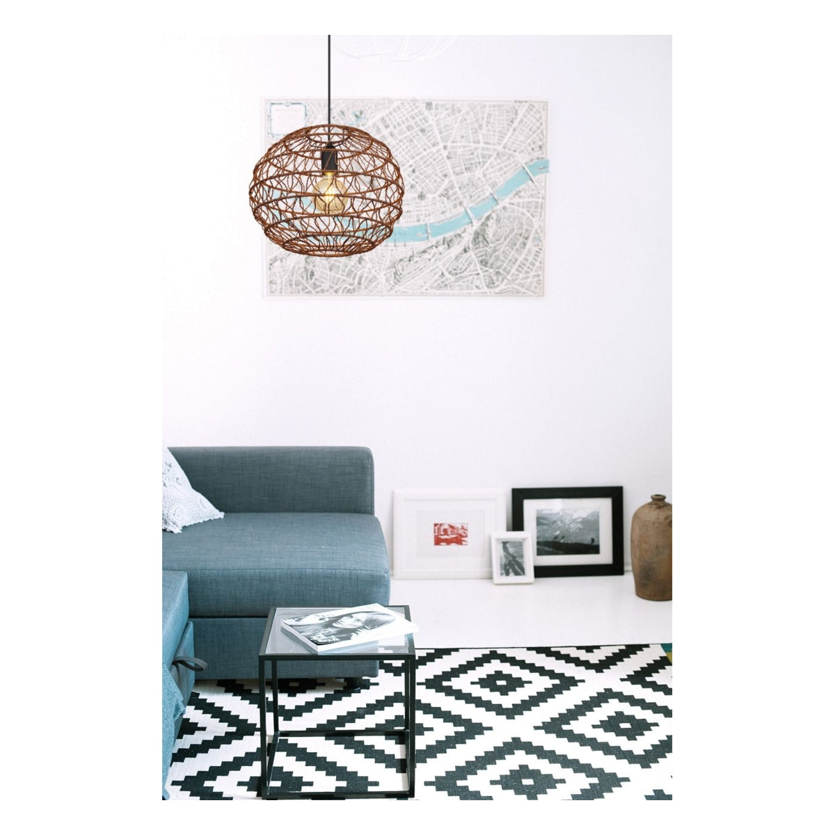 Hanglamp SENNI 39.0 cm 1-lichts Zwart
