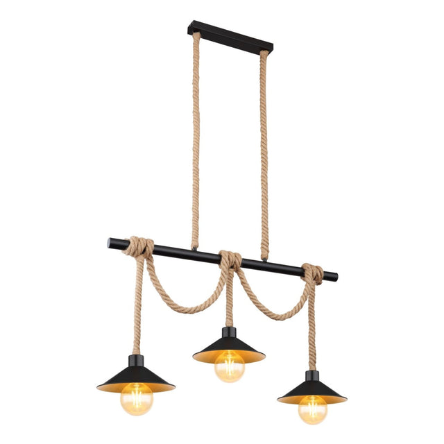 Hanglamp DIANA 22.0 cm 3-lichts Zwart